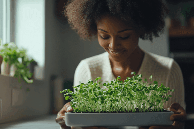 Microgreens auf dem Balkon